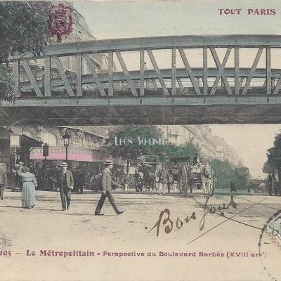 Tout Paris 105 - Le Métropolitain - Perspective du Boulevard Barbès