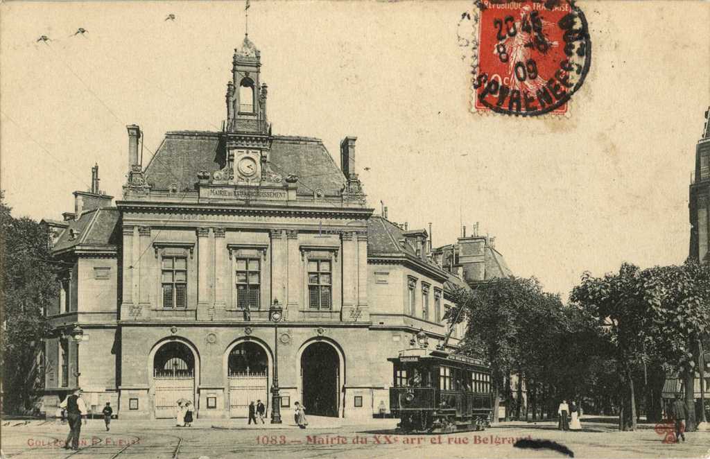 Tout Paris 1083 - Mairie du XX° arrt. et Rue Belgrand
