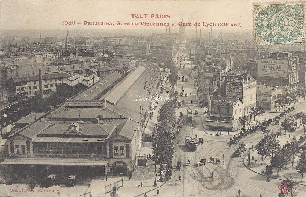 Tout Paris 1089 - Panorama, Gares de Vincennes et Gare de Lyon