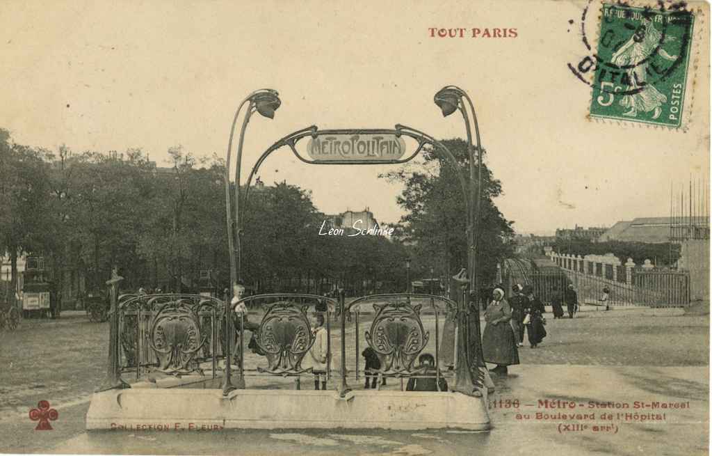 Tout Paris 1136 - Métro - Station Saint-Marcel au Bd de l'Hôpital