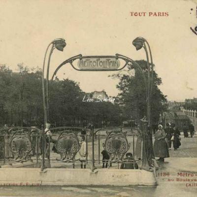 Tout Paris 1136 - Métro - Station Saint-Marcel au Bd de l'Hôpital