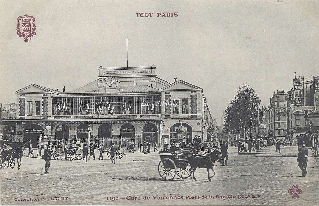 Tout Paris 1190 - Gare de Vincennes Place de la Bastille (XII° arrt)