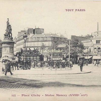 Tout Paris 127 - Place Clichy - Statue Moncey