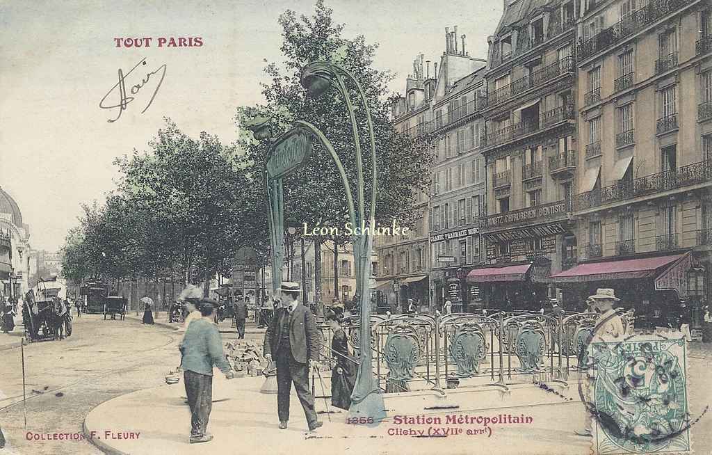 Tout Paris 1355 - Station Métropolitain  Clichy