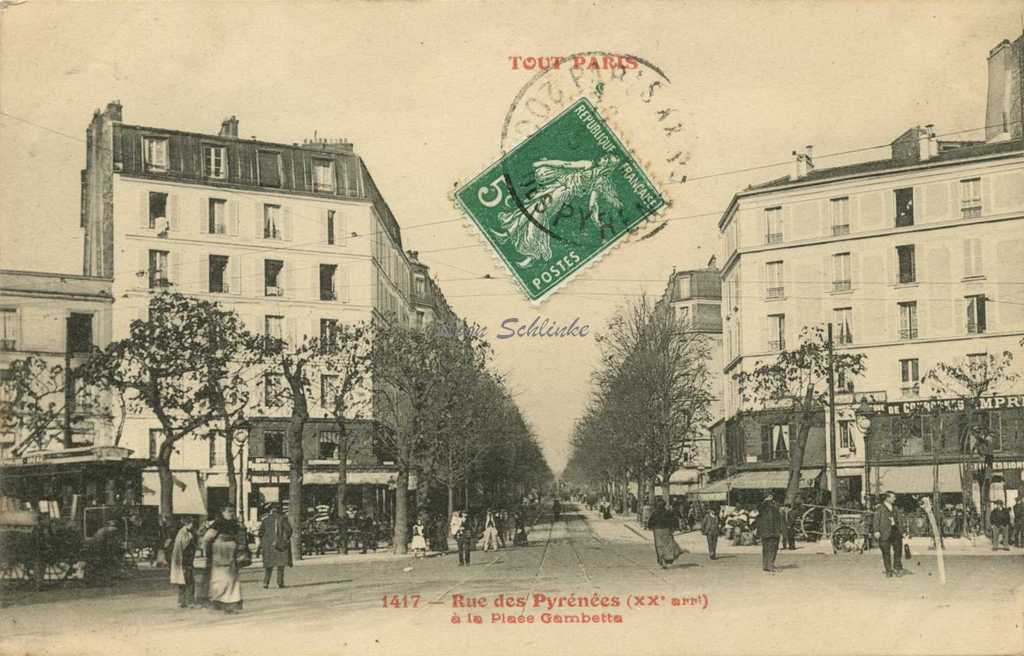 Tout Paris 1417 - Rue des Pyrénées à la Place Gambetta