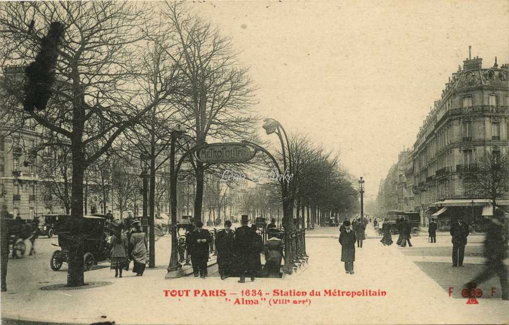 Tout Paris 1634 - Station du Métropolitain ''Alma'' (VIII° arrt)