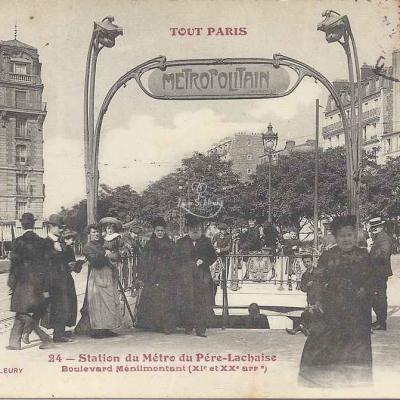Tout Paris 24 - Station du Métro du Père-Lachaise Bd Ménilmontant