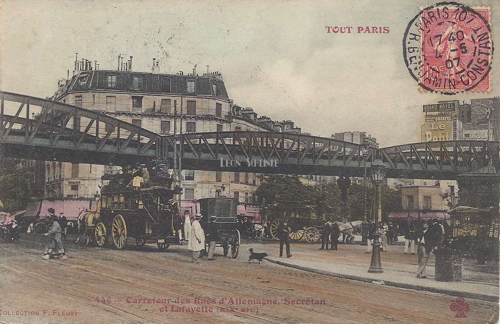 Tout Paris 446 - Carrefour des Rues d'Allemagne, Secrétan et Lafayette
