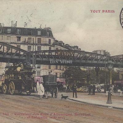 Tout Paris 446 - Carrefour des Rues d'Allemagne, Secrétan et Lafayette