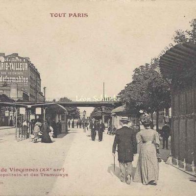 Tout Paris 513 - Cours de Vincennes, Station du Métro et Tramways
