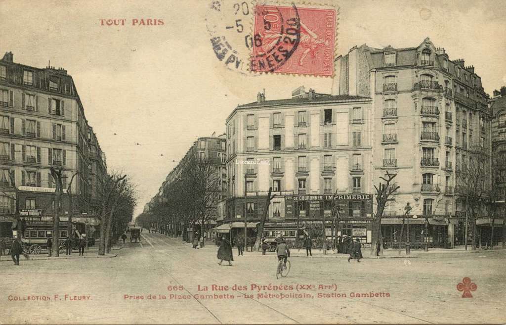 Tout Paris 665 - La Rue des Pyrénées, Station Gambetta