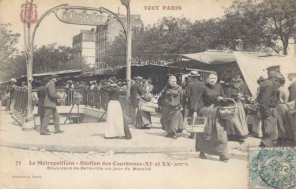 Tout Paris 73 - Le Métropolitain - Station des Couronnes