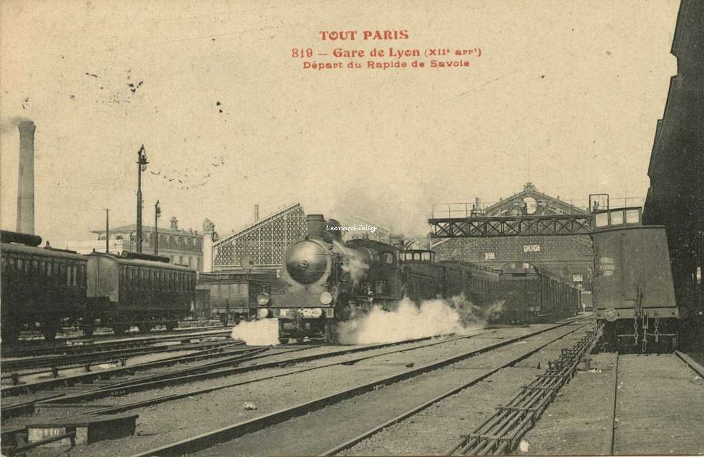 TOUT PARIS 819 - Gare de Lyon (XII° arrt) - Départ du Rapide de Savoie