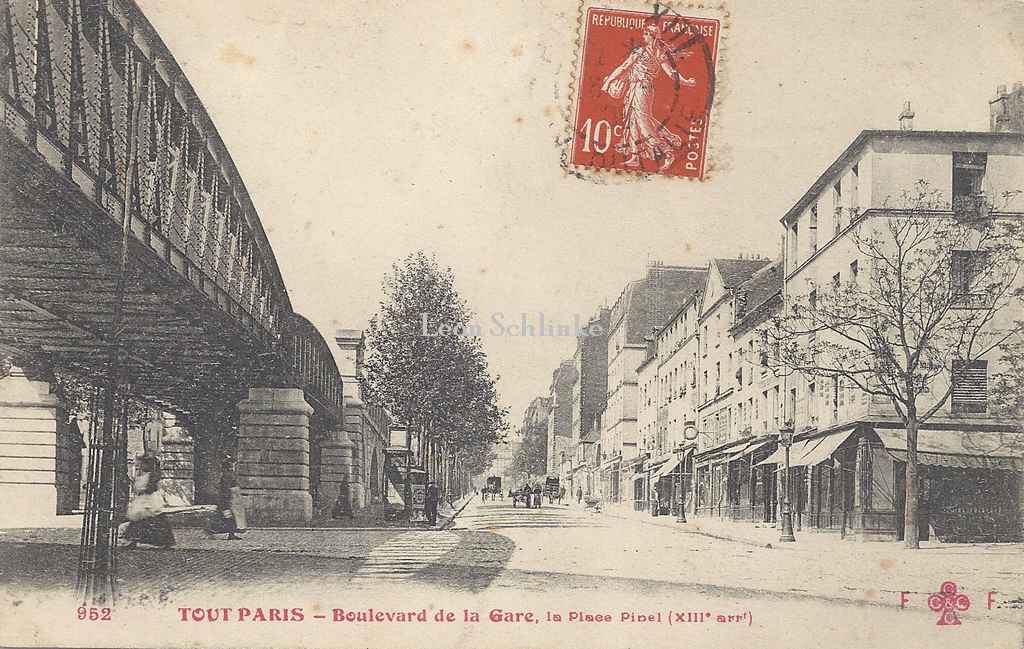 Tout Paris 952 - Boulevard de la Gare, angle accès Place Pinel