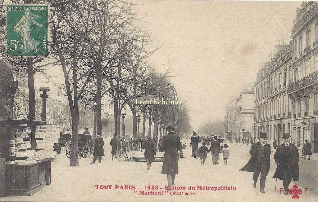 ToutParis 1633 - Station du Métropolitain ''Marbeuf''