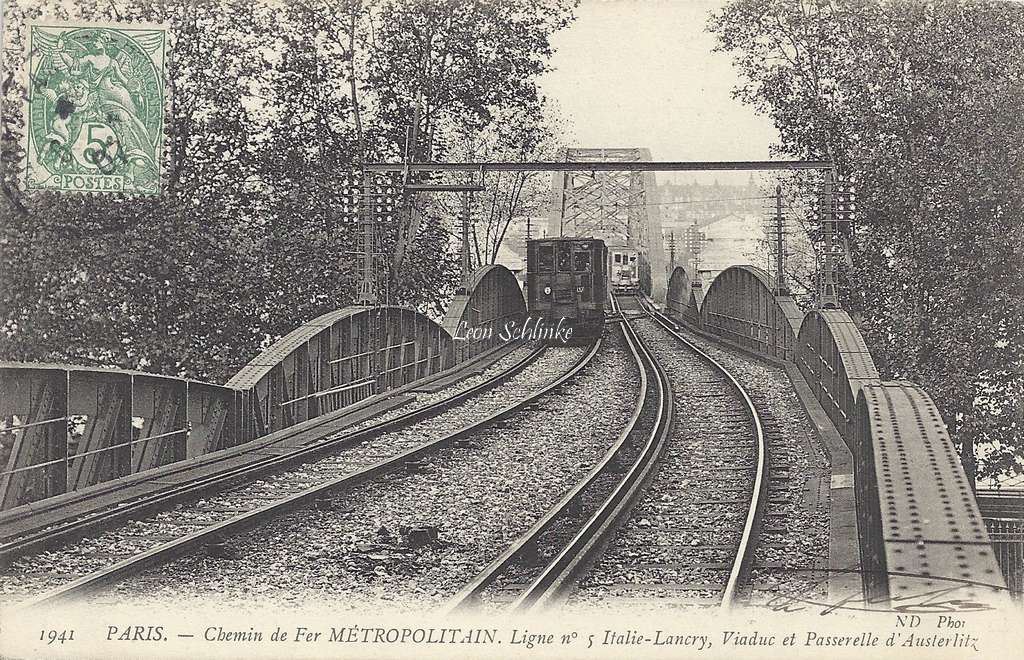 ND 1941 - Viaduc et Passerelle d'Austerlitz