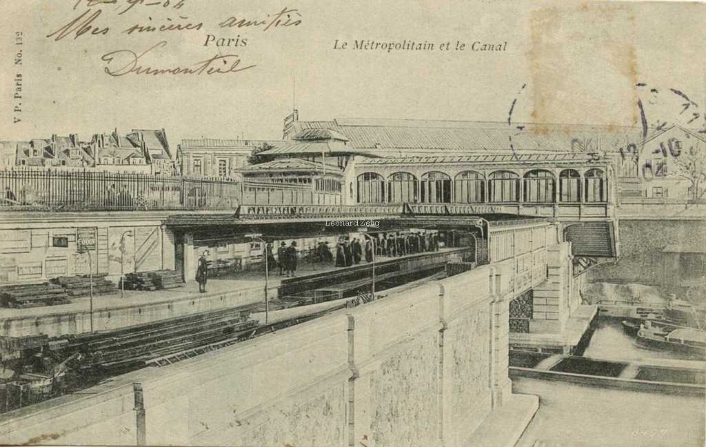 VP 132 - Paris - Le Métropolitain et le Canal