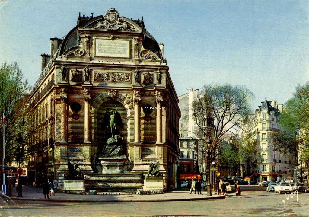 Yvon 10·7997 - PARIS - Fontaine Saint-Michel